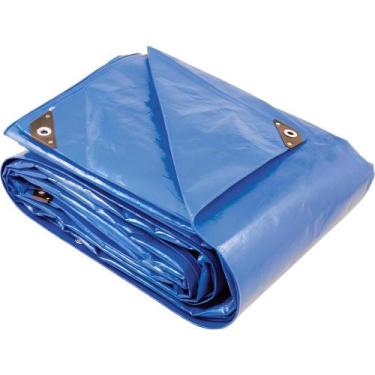 Imagem de Lona Polietileno 6x4m Azul 200 Micras Reforçada Vonder Plus Impermeáve