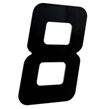 Imagem de Numero130mm preto - 8 - metalmidia