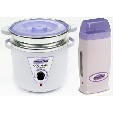 Imagem de Kit Panela Depilação Termocera 900g Com Refil Branca Com Lilás + Aquec