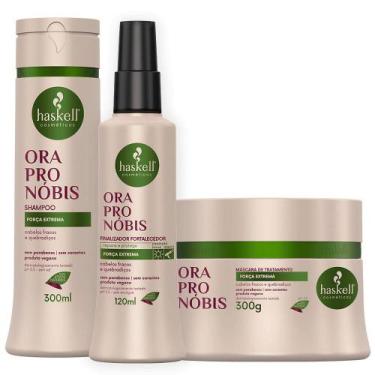 Imagem de Kit Haskell Ora Pro-Nóbis Shp/Máscara/Finalizador 300ml