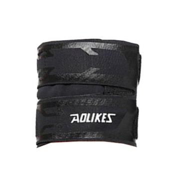 Imagem de Munhequeira Preta Ajustável de Compressão Alta Performance - Aolikes