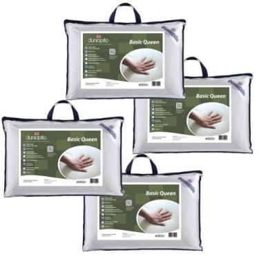 Imagem de 4 Travesseiros Látex Basic Queen - 15cm - Dunlopillo