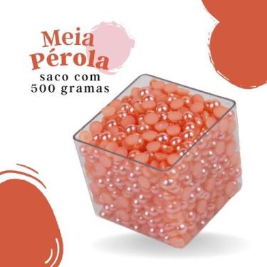 Imagem de Meia Pérola Salmão - 10 Mm Pacote Com 500 Gramas - Nybc