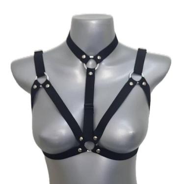 Imagem de Harness bra arreio de busto Pablo figurino fetiche sexshop - Almah Fas