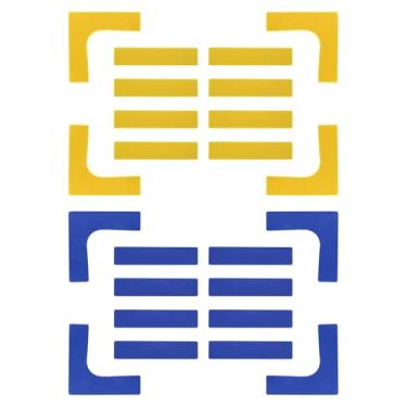 Imagem de YOKIVE Kit de marcação de quadra de pickleball, 24 peças, marcadores de linha de quadra esportiva, linhas de pickleball para badminton de tênis (multicolorido)