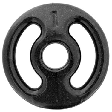 Imagem de Anilha Emborrachada Fitness 1 Kg Preta