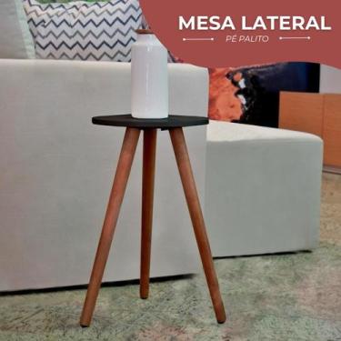 Imagem de Mesa De Apoio E Lateral Sofa Mdf E Madeira - Kelan