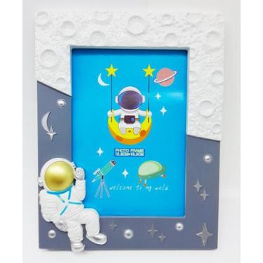 Imagem de Porta Retrato Espacial De Astronauta Foguete Nasa 3D Moldura - Genéric