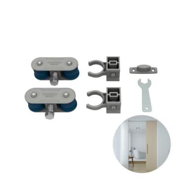 Imagem de Kit Sistema Para Porta de Correr Ro8102 Xt Rometal, RO-8102 XT, Aço  Z