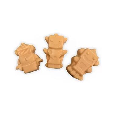 Imagem de Kit 100 Unidades Sabonete Artesanal Robô 3,5cm Lembrancinha - D&C, Lar