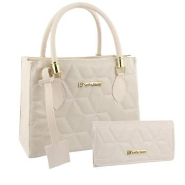 Imagem de Bolsa Feminina Transversal Tote Casual Moda + Carteira Kit - Selfie St
