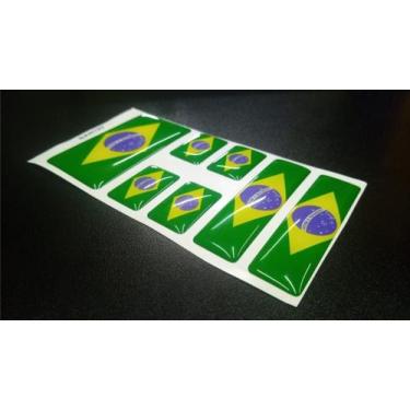 Imagem de Bandeira Do Brasil - Adesivo Resinado Cartela - Resitank