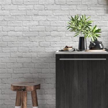 Imagem de Papel De Parede Adesivo Tijolo Aparente Catraca - Defacile