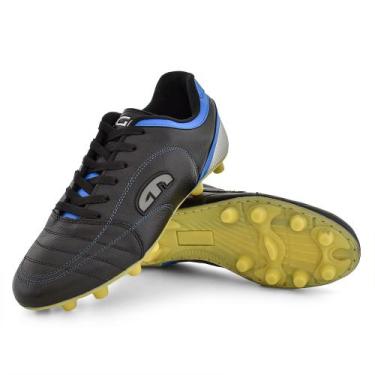 Imagem de Chuteira Society-trava fixa-soccer couro soft egm 557, Azul, 39