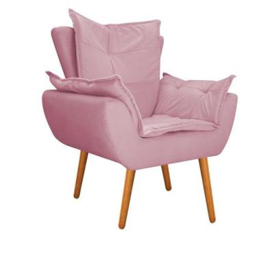 Imagem de Conjunto Namoradeira e 02 Poltronas Fenzzi Palito Mel Suede Rosa Bebê 
