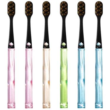 Imagem de Oralphi Escova de dentes de cerdas macias, micro nano fio dental com cerdas em várias camadas para clarear os dentes e remover placa, projetada para dentes sensíveis e gengivas - cabeça preta