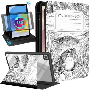 Imagem de Uppuppy Capa para Samsung Galaxy Tab A7 Lite de 8,7 polegadas com suporte para lápis, mulheres, meninas, crianças, fofa, feminina, animais estéticos, design exclusivo, suporte giratório para tablet