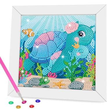 Imagem de Diamond Art Kits for Kids with Wooden Frame - Crafts for Girls 8-12 - Diamond Art Painting Dots Paint by Number - Arts and Crafts for Kids Ages 4-6 8-12 - GEM Art for Adult Beginners Home Wall Decor