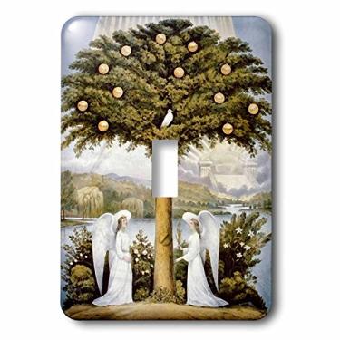Imagem de 3dRose lsp_195559_1 Impressão de 1892 Tinta Angel Tree Interruptor único