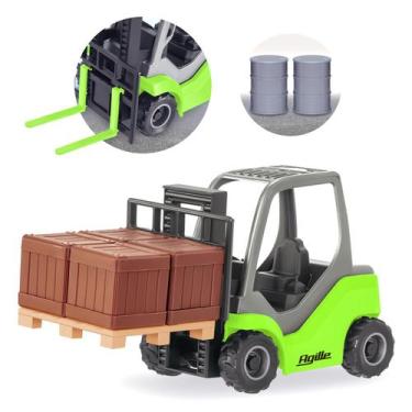 Imagem de Empilhadeira Agille Working C/ Acessórios - Usual Brinquedos, Verde