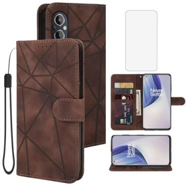 Imagem de Tothedu Capa para Oneplus N20 5G/Reno 7Z 5G/Reno 7 Lite 5G/F21S Pro 5G Capa carteira com protetor de tela de vidro temperado, flip de couro com suporte para cartão de crédito, capa de telefone para