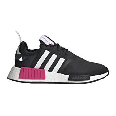 Imagem de adidas Tênis feminino MARIMEKKO NMD_R1 Core Preto, Core Black/Team Real Magenta/Nuvem Branco, 10.5