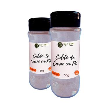 Imagem de Kit 2 Caldo de Carne  em Pó Sabor Autêntico Premium  Pote com Dosador 