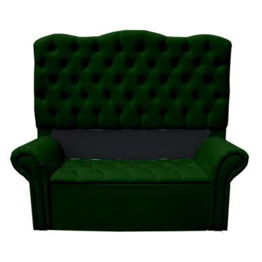 Imagem de Kit Cabeceira + Recamier Baú Agnes Para Cama Box Casal King 195 Cm - S