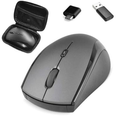 Imagem de Huifen Mouse sem fio tipo C, mouse sem fio para jogos USB C 2.4G silencioso ergonômico com 3 níveis de DPI compatível com Samsung Chromebook, Google Pixelbook, Dell, HP OMEN, mais dispositivos USB C