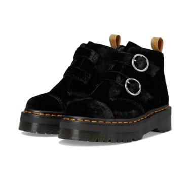 Imagem de Dr. Martens Bota feminina V Devon Velvet 2 Strap Fashion, Preto, 7