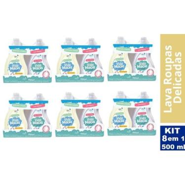 Imagem de Combo 6 Lava Roupas Infantil & 6 Amaciante Camomila 500ml - Casa Km