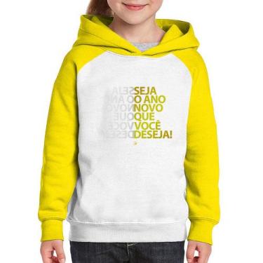 Imagem de Moletom Infantil Seja o ano novo que você deseja! - Foca na Moda, Bran