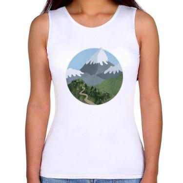 Imagem de Regata Feminina Montanhas - Foca na Moda, Branco, M