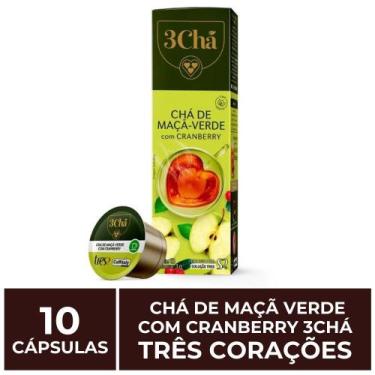 Imagem de 10 Cápsulas 3 Corações, Chá Maçã Verde e Cranberry - Três