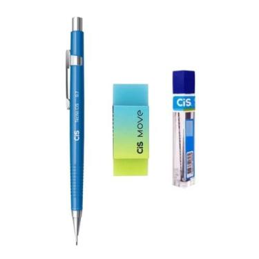 Imagem de Kit Lapiseira Tecnocis AZUL C-207 0.7mm + Borracha + Grafite