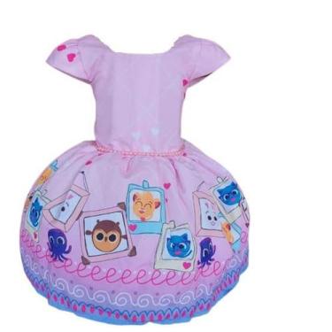Imagem de Vestido Temático Infantl Bolo Fofo Pérola Degradê - Nalu_kids, 2