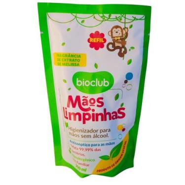 Imagem de Refil sache 200ml maos limpinhas bioclub sem alcool antisseptico hipoa