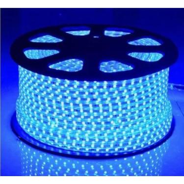 Imagem de 20m Mangueira Led C/conector Plug - k1mstore, azul, 220V