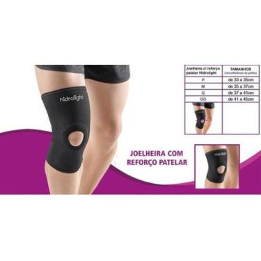 Imagem de Joelheira com reforço patelar curta ORIGINAL Hidrolight - PP/P/M/G/GG,