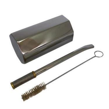 Imagem de Kit tereré cuia copo octogonal 300ml + bomba mola com rosca desmontáve