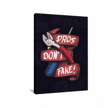 Imagem de Quadro decorativo CSGO Pros Don't Fake - Tela em Tecido - Wall Frame