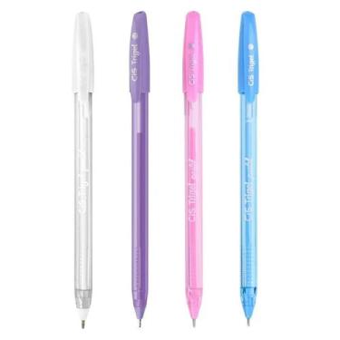 Imagem de Caneta em Gel Cis Trigel 0.8mm C/ 4 Cores Pastel