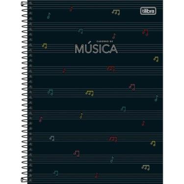 Imagem de Caderno de Música Grande Espiral Universitário Capa Dura 80 Folhas Til