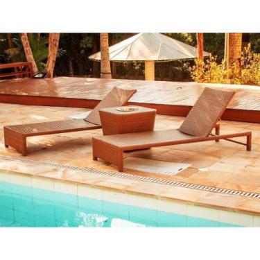 Imagem de 3 Espreguiçadeiras Bona e Mesa Grécia com Balde em Alumínio para Pisci