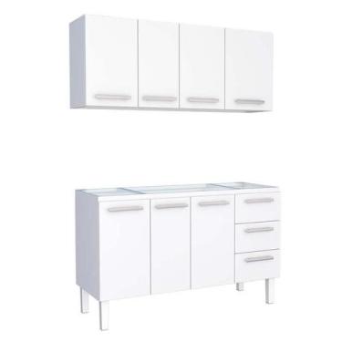 Imagem de Cozinha de Aço Gabinete Para Pia 140cm com Armário Aéreo Vênus Cozimax