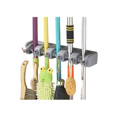 Imagem de Suporte Vassoura Organizador Parede Multiuso Rodo 5 Posições - OCCY