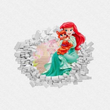Imagem de Adesivo Buraco na Parede Recortado Princesa Ariel PPDAD020 - Papel de 