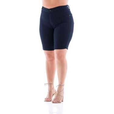Imagem de Ciclista Jeans Feminina Arauto Slim Megaflex - Arauto Jeans, Azul escu