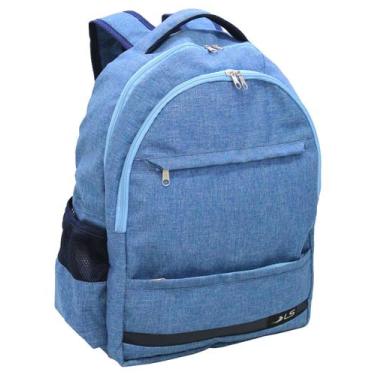 Imagem de Mochila LS Bolsas para Notebook 15.6 Azul Mescla 6 divisões com Porta 