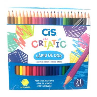 Imagem de Lápis de Cor Sextavado Criatic 24 cores - Cis
